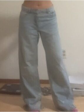 Wide Leg Light Blue Women's Jeans